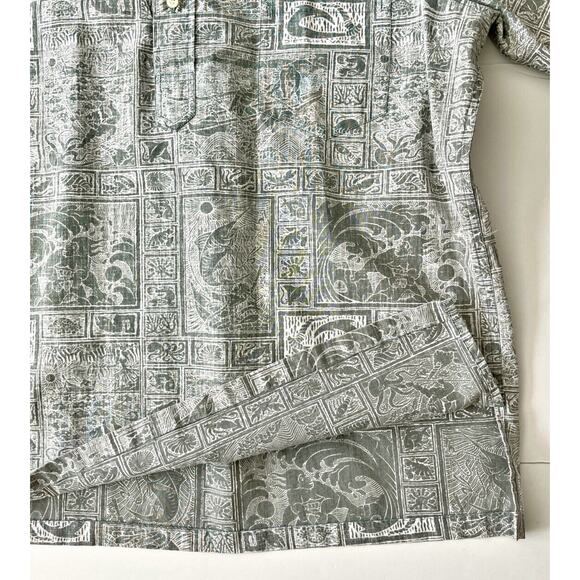 Reyn Spooner Dietrich Varez Vintage Shirt Men XL 1/3 Button Hawaiian Print Rare - Picture 8 of 10